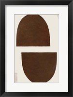 Half Domes I Brown No Border Framed Print