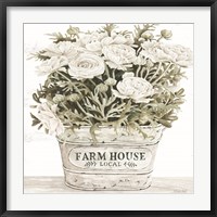 Farm House Flowers Fine Art Print