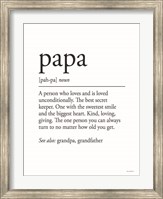 Papa Definition Fine Art Print