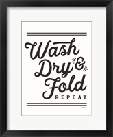 Wash, Dry & Fold Repeat Fine Art Print