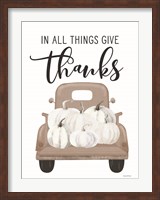 Give Thanks Pumpkin Truck Fine Art Print