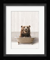 Bath Time Bear Framed Print