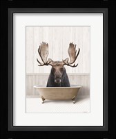 Bath Time Moose Framed Print