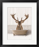 Bath Time Deer Framed Print