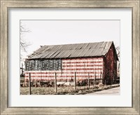 American Flag Barn Fine Art Print