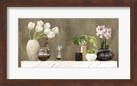 Floral Setting on White Marble Fine Art Print
