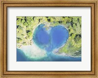 Heart Shaped Atoll, Fiji Fine Art Print