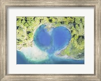 Heart Shaped Atoll, Fiji Fine Art Print