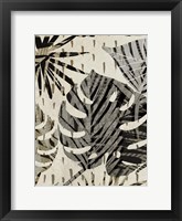 Grey Palms Panel III Framed Print