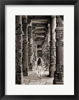 At the Temple, India (BW) Fine Art Print