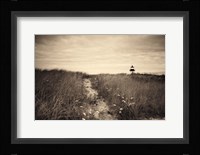 Nantucket Light Sepia Framed Print