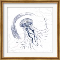 Delicate Sea IV Indigo Fine Art Print