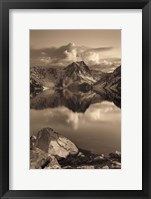 Sawtooth Lake Sepia Fine Art Print