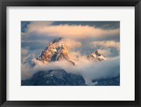 Grand Teton Clouds Color Framed Print