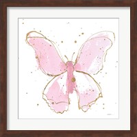 Pink Gilded Butterflies II Fine Art Print