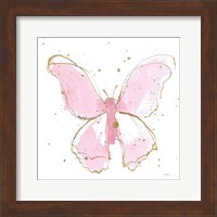 Pink Gilded Butterflies II Fine Art Print