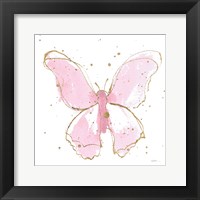 Pink Gilded Butterflies II Fine Art Print