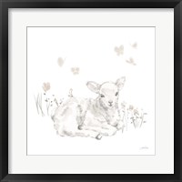 Spring Lambs III Neutral Fine Art Print