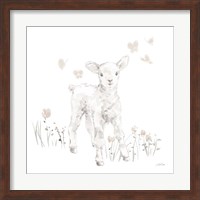 Spring Lambs I Neutral Fine Art Print