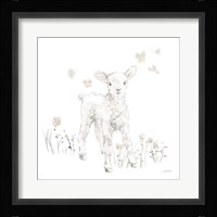 Spring Lambs I Neutral Framed Print