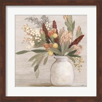 Warm Protea Still Life Crop Fine Art Print