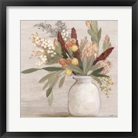 Warm Protea Still Life Crop Fine Art Print