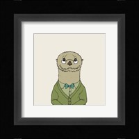 Otter on Cream Framed Print