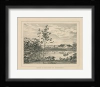 French Park Etching I Framed Print