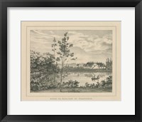 French Park Etching I Framed Print