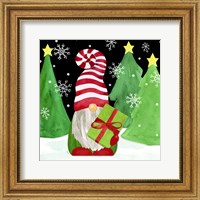 Gnome for Christmas II-Gnome Present Fine Art Print