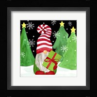 Gnome for Christmas II-Gnome Present Fine Art Print