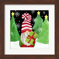 Gnome for Christmas II-Gnome Present Fine Art Print