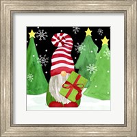 Gnome for Christmas II-Gnome Present Fine Art Print