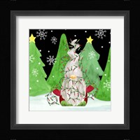 Gnome for Christmas III-Gnome Lights Framed Print