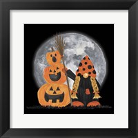 Gnomes of Halloween III-Broomstick Framed Print