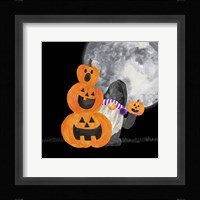 Gnomes of Halloween V-Pumpkins Framed Print