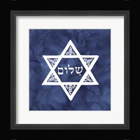 Festival of Lights Blue VI-Star of David Framed Print