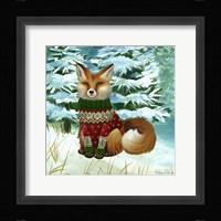 Winterscape II-Fox Framed Print