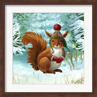 Winterscape IV-Squirrel Fine Art Print