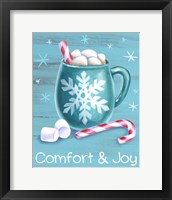 Peppermint Cocoa III-Comfort & Joy Framed Print