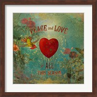 Colorful Christmas VII-Peace & Love Fine Art Print