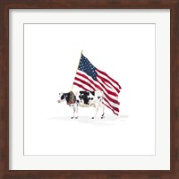 All American Farmhouse on White I Fine Art Print