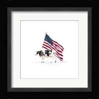 All American Farmhouse on White I Framed Print