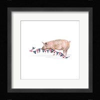 All American Farmhouse on White V Framed Print