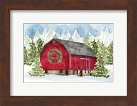 Christmas Barn Landscape I Fine Art Print