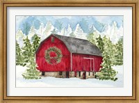 Christmas Barn Landscape I Fine Art Print