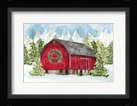 Christmas Barn Landscape I Fine Art Print