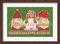 Christmas Bakers I on Green Fine Art Print