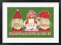 Christmas Bakers I on Green Fine Art Print
