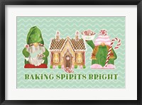 Christmas Bakers II on Mint Fine Art Print
